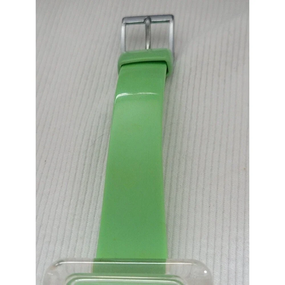 Swiss Original Swiss Branded and Made Vintage clear square watch Green
